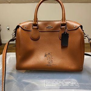Coach satchel with shoulder strap